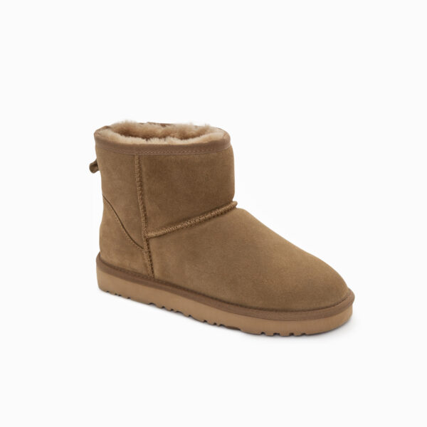 Fanno-Unisex Mini Classic Suede Boots Genuine Australian Sheepskin Water Resistant Olive