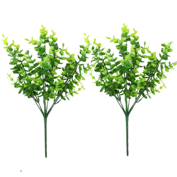 Fanno-Artificial Eucalyptus Plants 2 Pack Faux Greenery for Home Wedding Decor