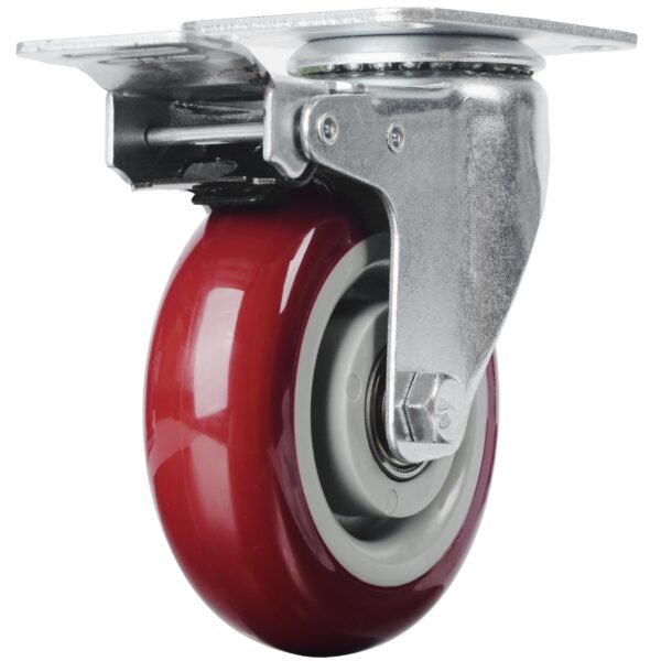 Fanno-4 Inch Heavy Duty Swivel Caster Wheels with Brake for Furniture and Workbench Cart