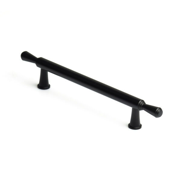 Fanno-Modern Black Zinc Kitchen Cabinet Pulls 128mm Sleek Stainless Steel Handle