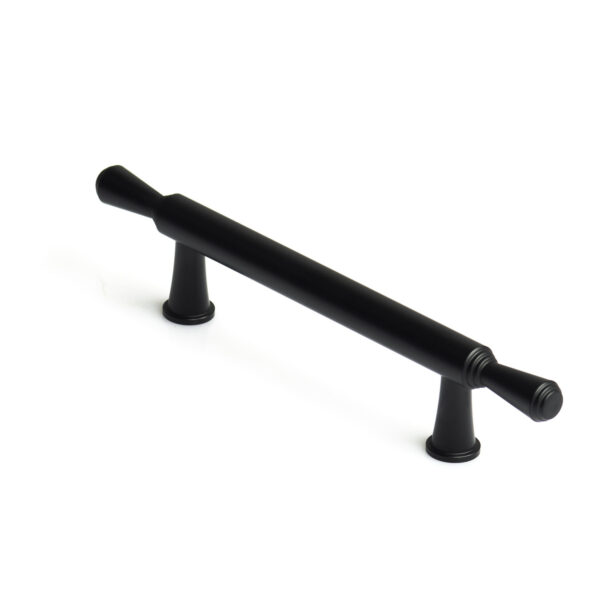 Fanno-Modern Black Zinc Kitchen Cabinet Pulls 96mm Sleek Stainless Steel Drawer Handles