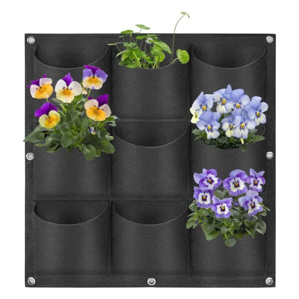 Fanno-Vertical Wall Hanging Planter Bag 9 Pockets Durable Eco-Friendly Garden Grow Bag