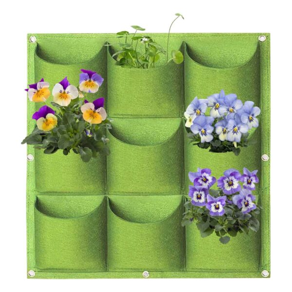 Fanno-Vertical Wall Hanging Planter Bag 9 Pockets Durable Eco-Friendly Garden Grow Bag