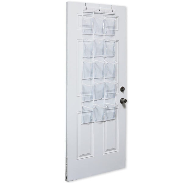 Fanno-Over The Door Organizer with 15 Pockets for Kitchen Pantry Laundry Bathroom Storage