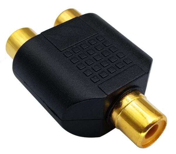 Fanno-RCA Female to Female Gold Plated Audio Splitter Adapter for Stereo Sound