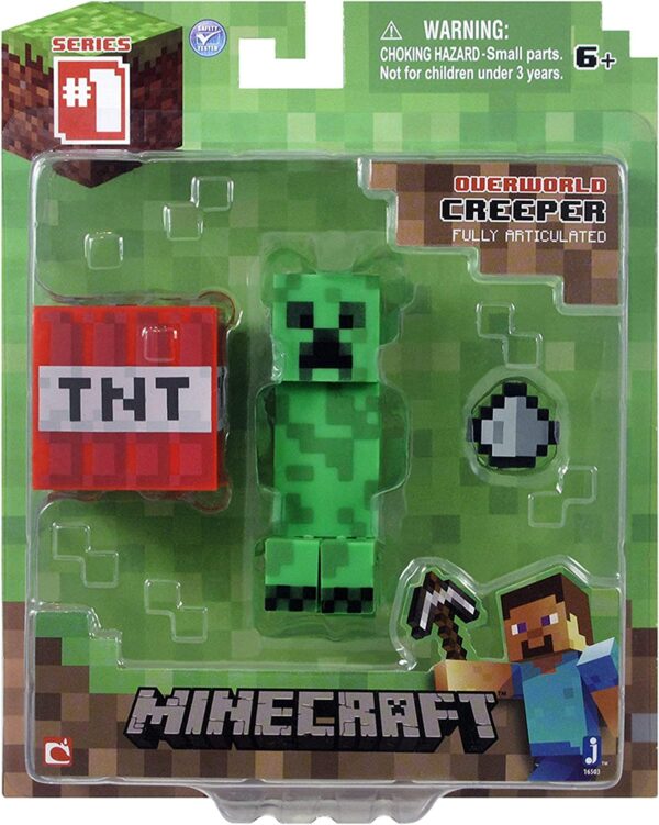 Fanno-Overworld Creeper Core Figure 7cm Articulated Toy for Ages 6 Plus