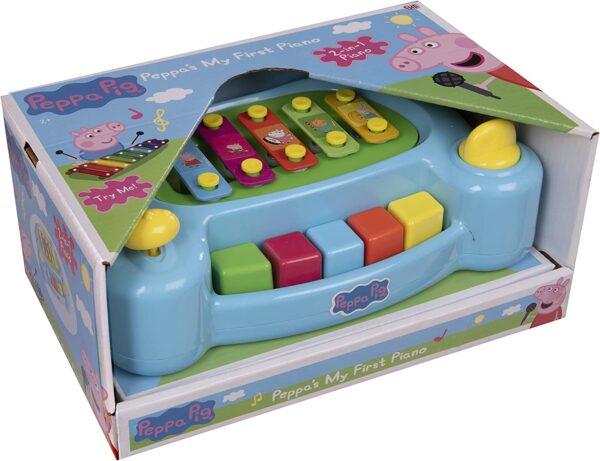 Fanno-Peppa Pig My First Piano Toy for Kids with Glockenspiel and Easy Press Buttons