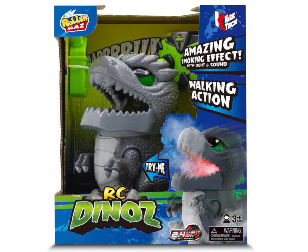 Fanno-RC Dinoz Remote Control Dinosaur Toy with Walking Action and Smoking Effects