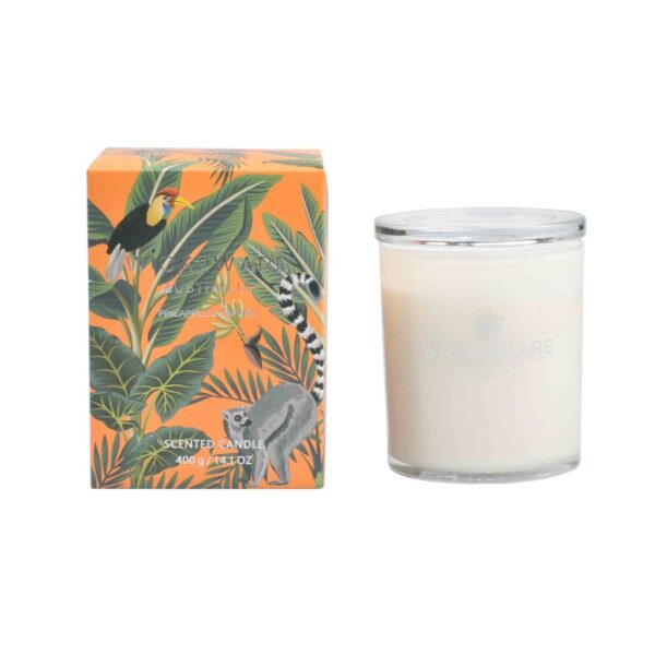 Fanno-Scented Candle Pineapple and Papaya Natural Soy Blend Eco-Friendly 400g Australia