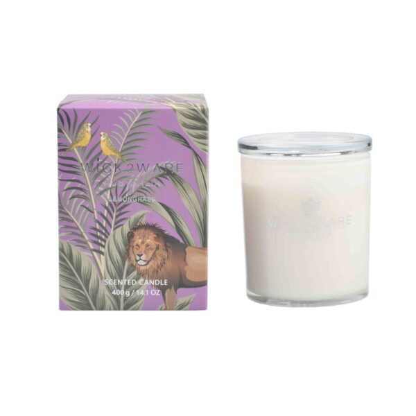 Fanno-Scented Candle Lemongrass 400g Natural Soy Blend Eco-Friendly Home Fragrance