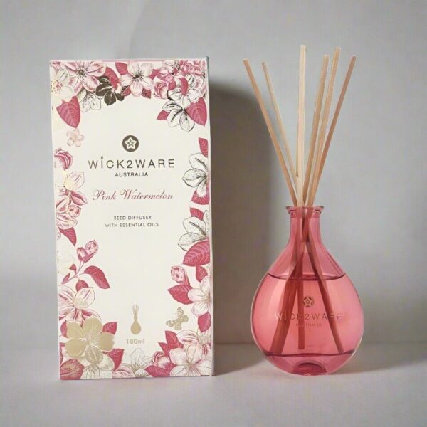 Fanno-Reed Diffuser 180ml Pink Watermelon Essential Oil Home Fragrance for Relaxation