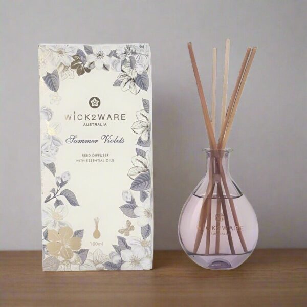 Fanno-Reed Diffuser 180ml  Violets Essential Oils for Home Fragrance Ambiance