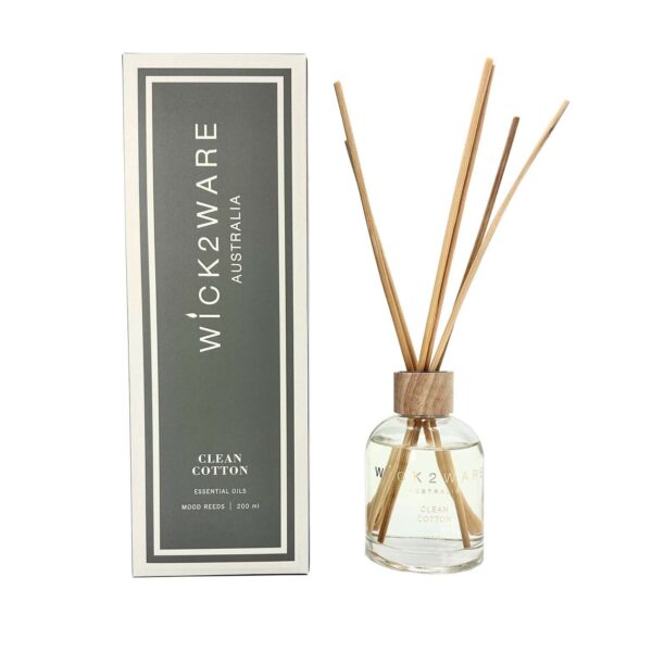 Fanno-Reed Diffuser Clean Cotton Scent 200ml Eco-Friendly Home Fragrance Decor