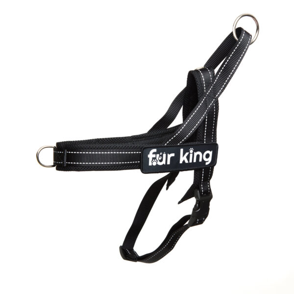 Fanno-Quick Fit Dog Harness Large Black Reflective Breathable Y  Easy to Use