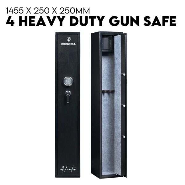 Fanno-4 Rifle Gun Safe Heavy Duty Digital Lockbox Secure Firearm Storage Premium Quality