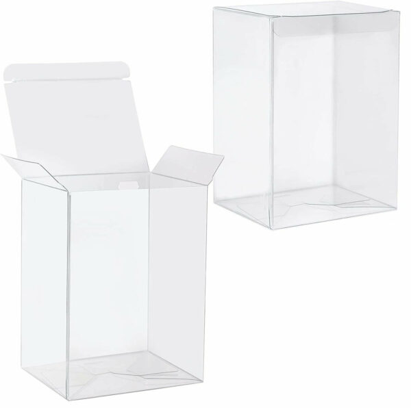 Fanno-10 Pack Clear PVC Cube Boxes 22x14.5cm for Wedding Gifts Retail Display Storage