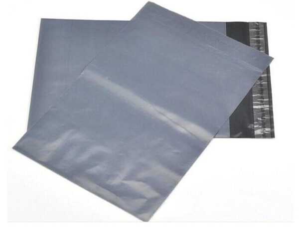 Fanno-Pack of 100 Grey Plastic Mailing Satchels 400x300mm Self Seal Shipping Bags