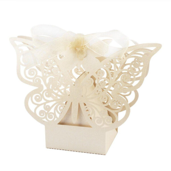 Fanno-10 Pack Ivory Butterfly Gift Boxes for Weddings Engagements Anniversaries