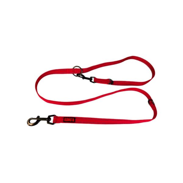 Fanno-Adjustable Dog Leash 5 in 1 Reflective Nylon Tether Coupler 2m Medium Large