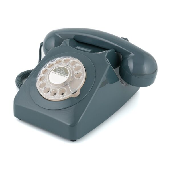 Fanno-Retro Rotary Telephone Classic Design with Modern Features for Home Use Grey