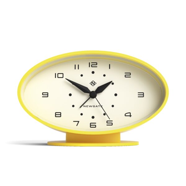 Fanno-Modern Yellow Alarm Clock with Silent Sweep Movement and Retro Design