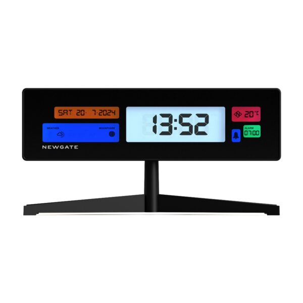 Fanno-LCD Alarm Clock with Snooze Function and Temperature Display in Matte Black