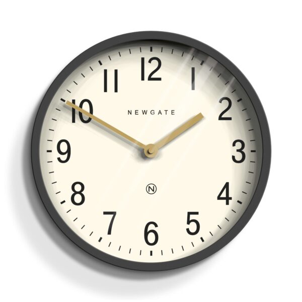 Fanno-Wall Clock Mid-Century Modern Design Blizzard Grey Quartz Silent Sweep 30cm