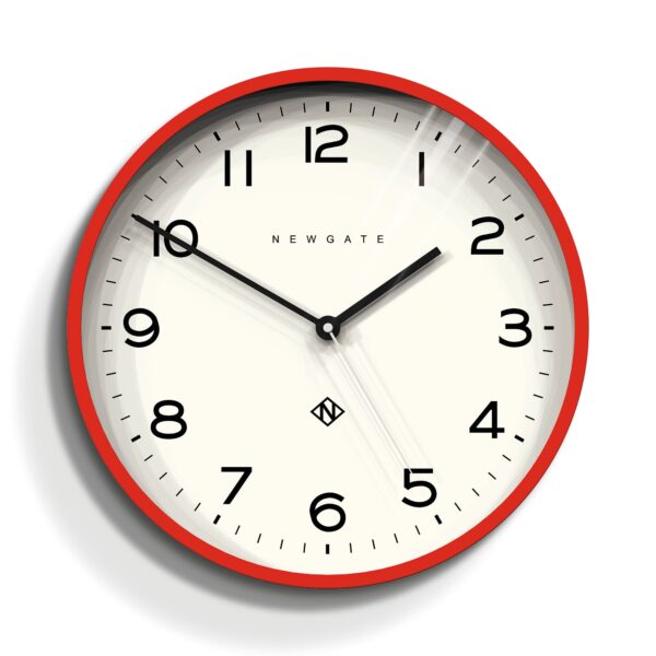 Fanno-Red Wall Clock Modern Graphic Dial Minimalist Design Quartz Movement 37.5cm