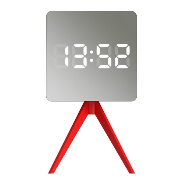 Fanno-Digital Alarm Clock Red Space Design with Snooze Temperature Display and USB Power