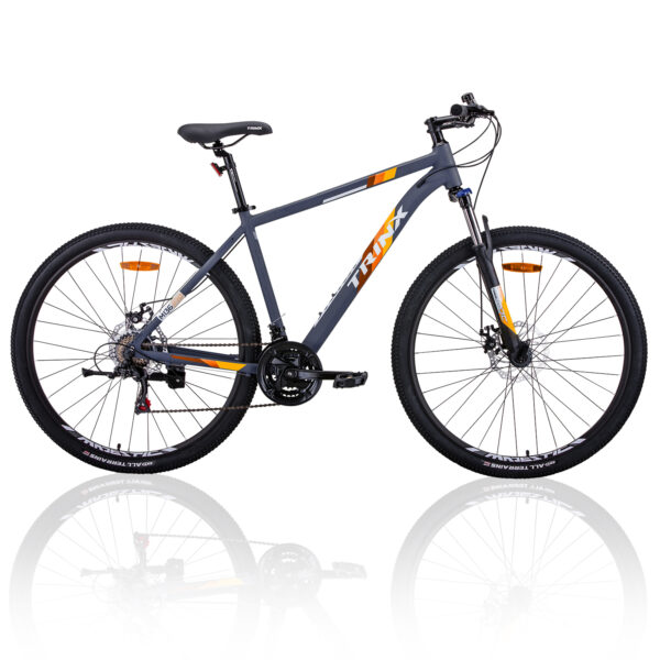 Fanno-29 Inch Mountain Bike 21 Speed Shimano Disc Brake Alloy Frame Grey Orange