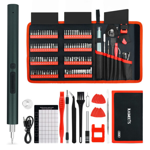 Fanno-Mini Electric Screwdriver 200rpm Dual Mode Type-C Charging 137 in 1 Precision Tool