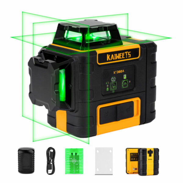 Fanno-360 Green Laser Level Self Leveling with Rechargeable Battery and Long Range Measurement