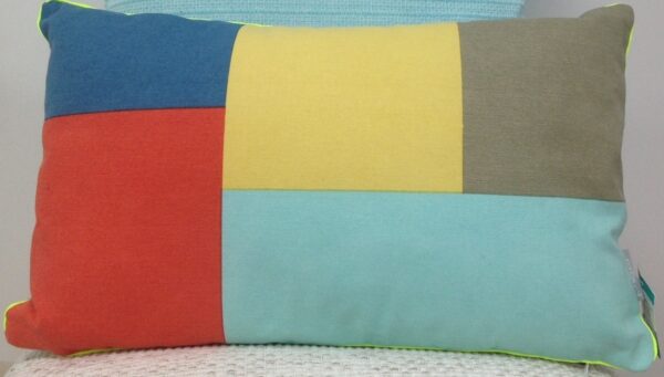 Fanno-Rectangle Geo Beige Cushion Cover 30cm x 50cm Multicoloured Block Design