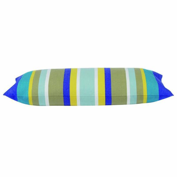 Fanno-Rectangle Cushion Cover 35x70cm Striped Blue and Multicoloured for Home Decor