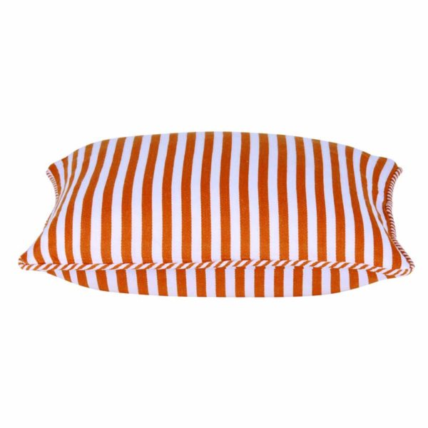 Fanno-Square Orange and White Striped Cushion Cover for Home Decor 40x40cm