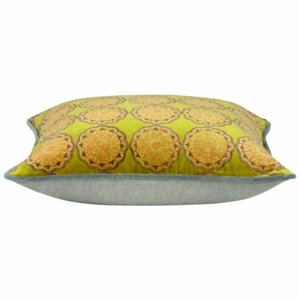 Fanno-Square Mustard Yellow Cushion Cover Modern Geometric Design for Home Decor