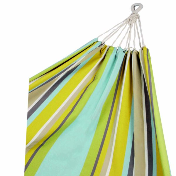 Fanno-Corban Aqua Hammock Multicoloured Stripes Heavy Duty Cotton 220x140cm