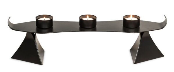 Fanno-Black Metal Tea Light Candle Holder Stand for Home Decor Centerpiece