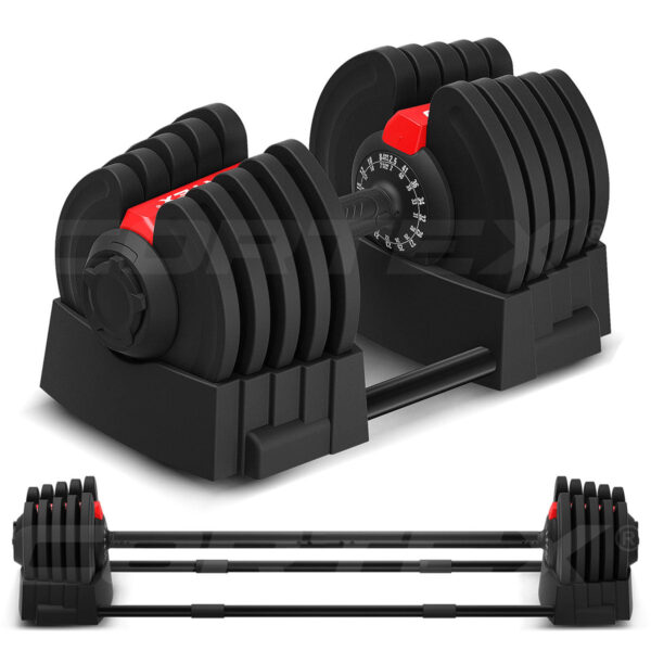 Fanno-CORTEX Revolock V2 40kg Adjustable Steel Dumbbell Barbell All-in-One (Single)