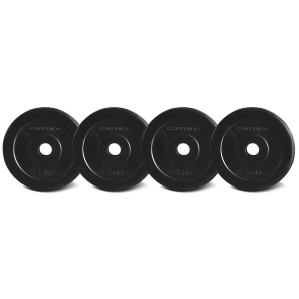 Fanno-Standard 2.5kg EnduraCast Weight Plates Set of 4 for 25mm Barbells