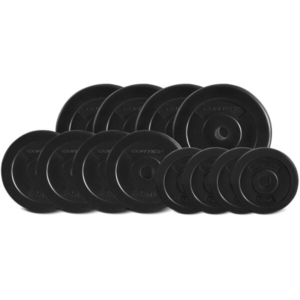 Fanno-25mm Standard EnduraCast Weight Plates Set 35kg Durable PVC Coated Weights