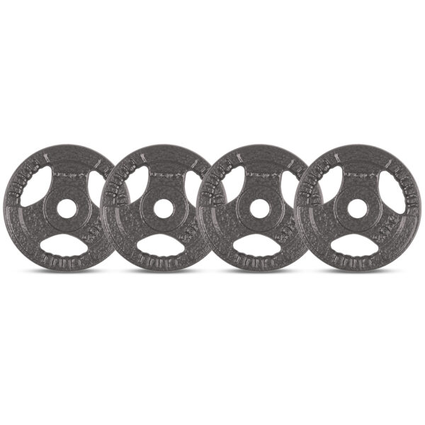 Fanno-Cast Iron Tri-Grip Weight Plates Set of 4 2.5kg 25mm Standard Barbell Compatible