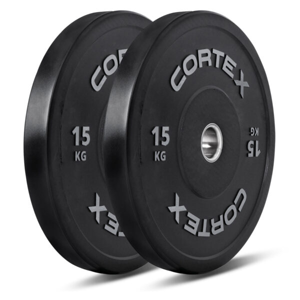 Fanno-15kg Rubber Olympic Bumper Plates for Gym CrossFit Weightlifting Home Use Pair