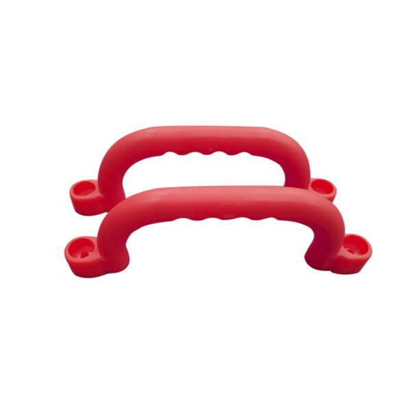 Fanno-Kids Plastic Handle Pair 235mm for Climbing Structures and Stairs Red Color