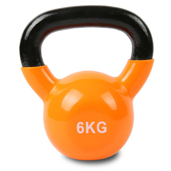 Fanno-Vinyl Dipped Kettlebell 6kg for Home Gym Total Body Strength Training