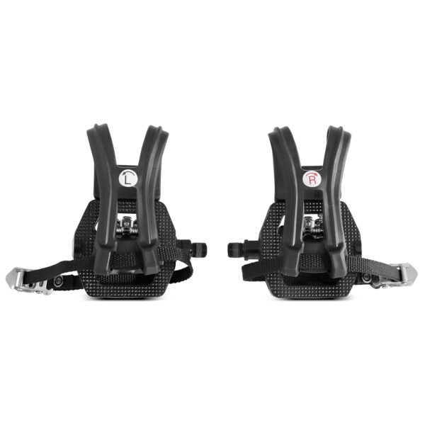 Fanno-Compatible  Bike Dual Sided Pedals with SPD System and Toe Cage Straps