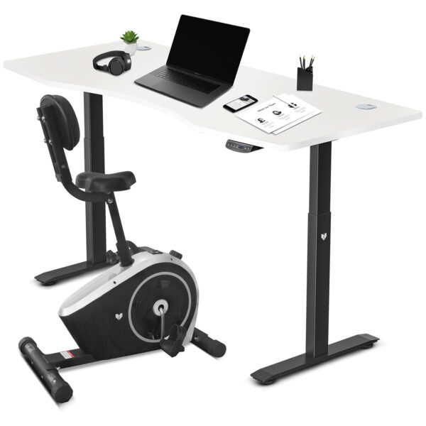 Fanno-Under Desk Exercise Bike with Automatic Height Adjustable Standing Desk 180cm