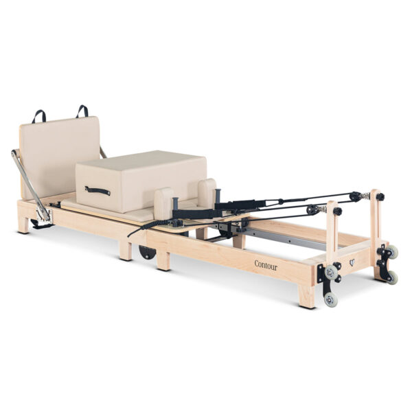 Fanno-Contour Folding Wooden Pilates Reformer Machine Set (Beige)