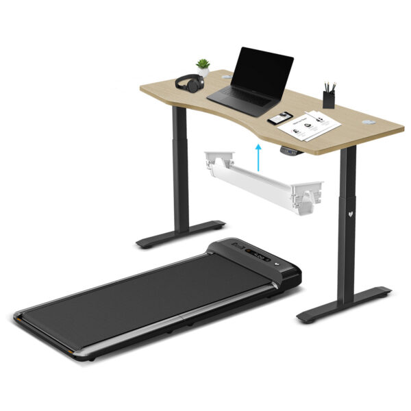 Fanno-WalkingPad M2 Treadmill with ErgoDesk Automatic Standing Desk and Cable Tray