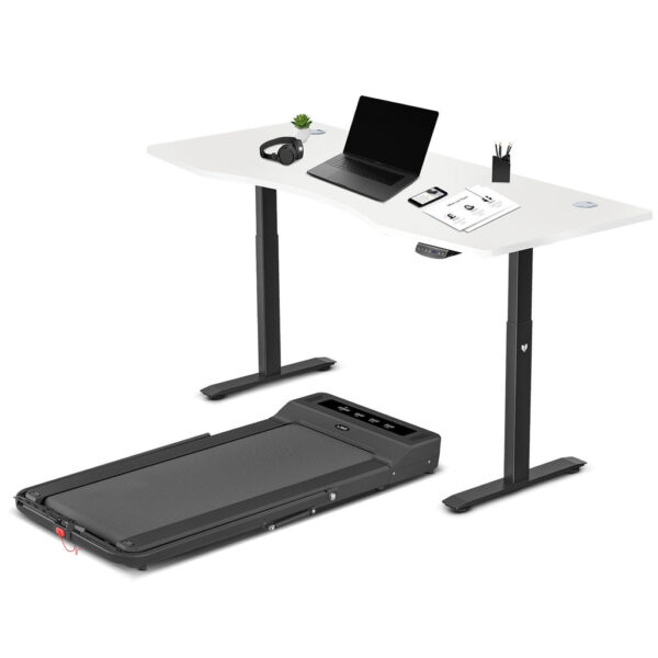 Fanno-Walking Pad Treadmill with ErgoDesk Automatic Height Adjustable Standing Desk 1800mm